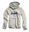 Ladies Vintage Hoodie V-Neck GRAU
