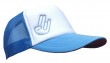 Trucker Cap HELLBLAU mit Stick - Shocker Hand HELLBLAU